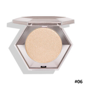 Halal & Vegan Hexagonal Highlighter Powder OEM ODM | Private Label Fine Shimmer Pearl Natural Brightening Single Color Highlight Compact
